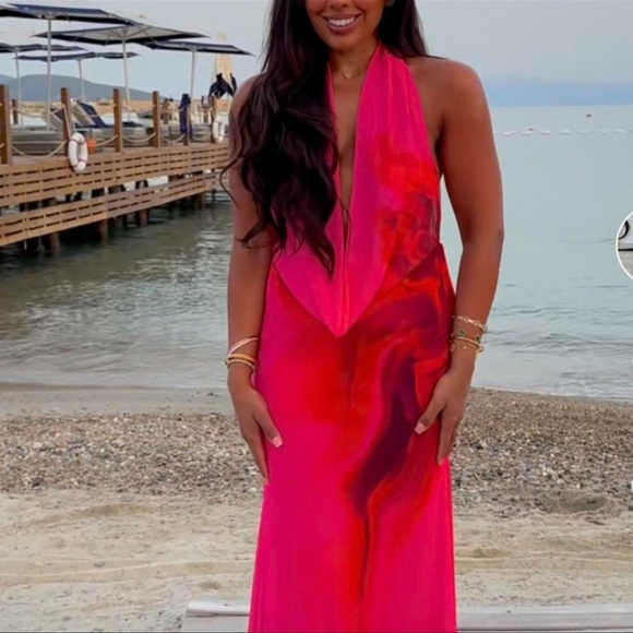 ZARA DRAPED TULLE HALTER DRESS SIZE XXL NWT BLOGGERS FAVORITE - Picture 15 of 17